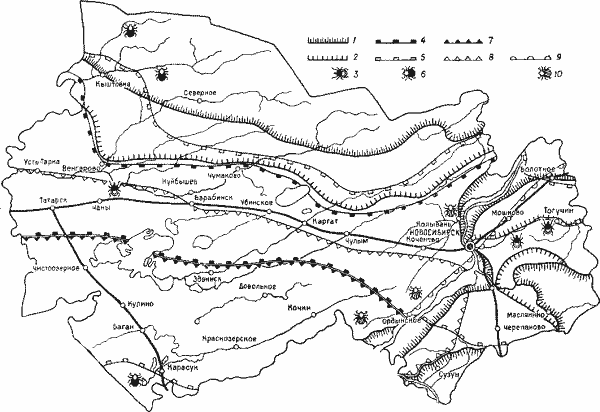  Зоны распространения основных видов иксодовых клещей