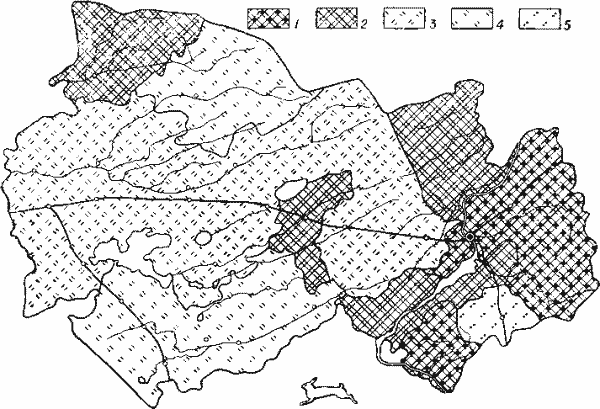 Распределение зайца-беляка в Новосибирской области.