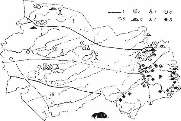 Распространение насекомоядных млекопитающих.