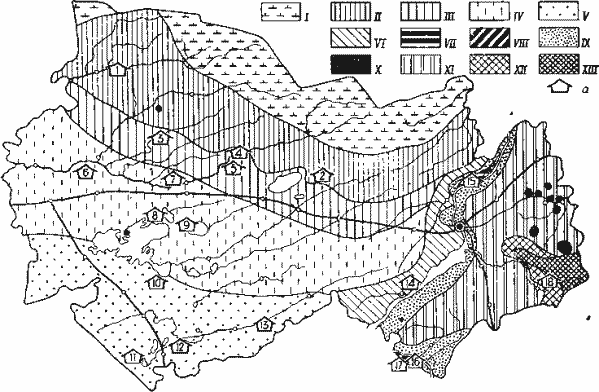 Ландшафтные районы со свойственными им комплексами грызунов и места стационарных работ.
