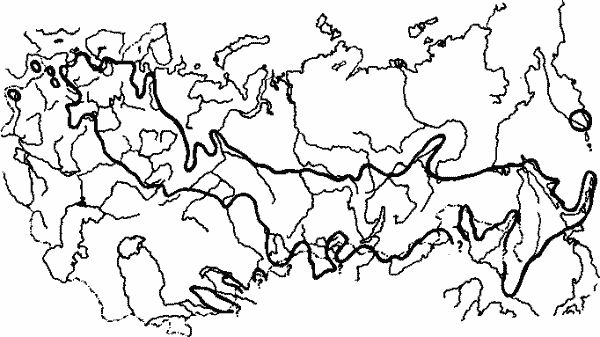 Ареал таежного клеща Ixodes persulcatus